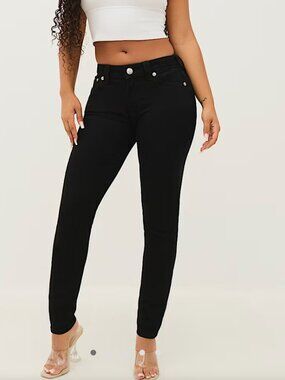 NWOT True Religion Black Skinny Jeans